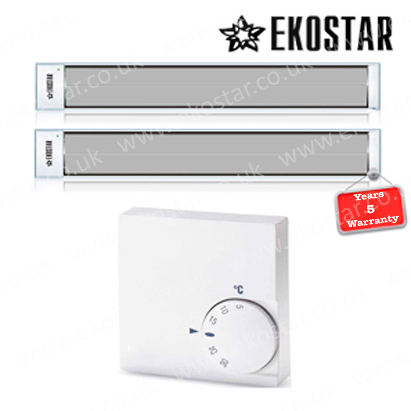 Energy efficient Heating Systems 2 x E600 + Thermostat